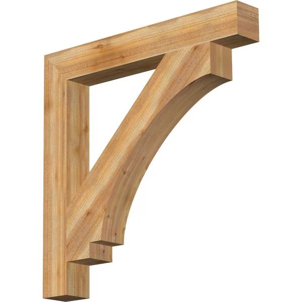 Imperial Block Rough Sawn Bracket, Western Red Cedar, 6